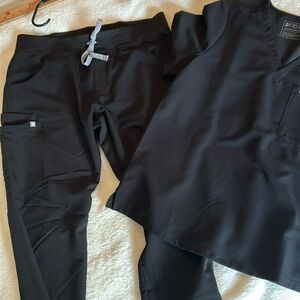 FIGS BLACK SCRUBS, large, EUC